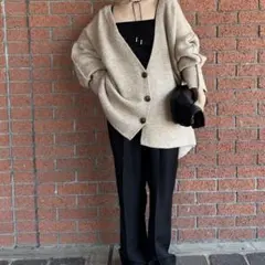 スリーブリンキングVネックカーディガン