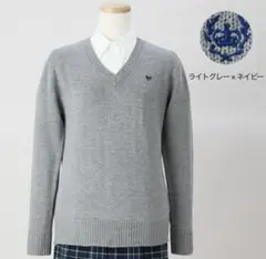 OLIVE des OLIVE グレー Vネック ニットセーター L