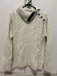 アイボリー ケーブルニット セーター　Mサイズ　ザショップtk