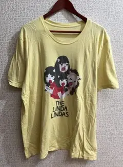 THE LINDA LINDAS バンドTシャツ 猫　半袖　黄色
