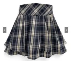 GRL インパン裏地付ティアードチェックミニスカート[dk1290] M
