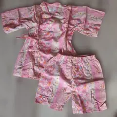 花柄ストライプ甚平 120サイズ