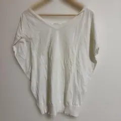 GALERIE VIE ホワイト Vネック ニット　シミありお値下げ中