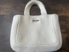 CLINIQUE クリニーク ニット トートバッグ ポーチ ミニ バッグ①