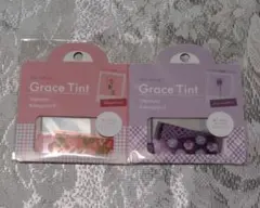 セリア　キャンドゥ　グレースティント　フレークシール　紫　ピンク　花　ケーキ