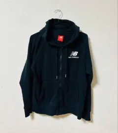 New Balance ブラック ジップアップパーカー Мサイズ