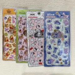 プチドロップステッカー スティッチ プーさん 101 バンビ シール ディズニー