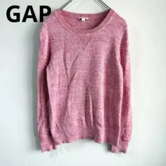 【GAP】ギャップ 綿100% メランジ ニット セーター ピンク ガゼット S