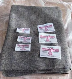 【お値下げいたしました】 ハリスツイード生地グレー系 4m×70cm(素人採寸)