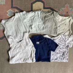 【7枚セット】プチバトー・ユニクロ ロンパース 90 95 おまとめタンクトップ