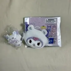 ちいかわ サンリオ フロッキーマスコット ヘアクリップ クロミ モモンガ