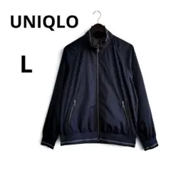 ユニクロ◆メンズ ジャンパー【L】長袖 フルジッパー 濃紺 秋冬 ブルゾンのサムネイル