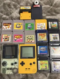 ※ジャンク品※ゲームボーイカラークリア、ゲームボーイポケット、ソフトのセット