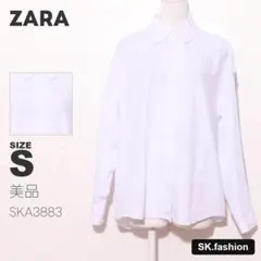 美品 ZARA トップス シャツ　長袖　ドロップショルダー　ロールアップ