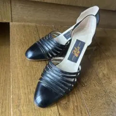 ブラック ストラップ ハイヒール 23cm