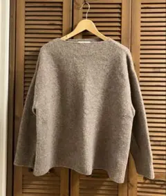 ミラオーウェン　ニット　ベージュ　ブラウン