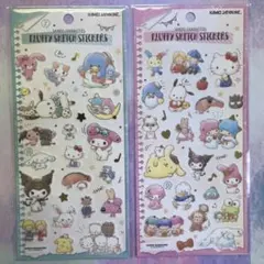 正規品 サンリオキャラクターズ フラッフィースケッチステッカーズ キティ