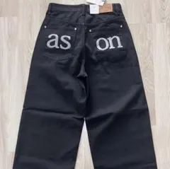 as”on ASON アズオン ロゴデニムパンツ Sサイズ - メルカリ