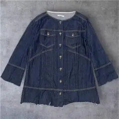 REDYAZEL ロングデニムジャケット フリーサイズ インディゴ 紺