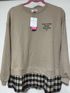 Pink-latte トレーナー 165cm M バックプリント　新品タグ付き