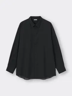 GU / イージーケアシアーオーバーサイズシャツ(長袖)