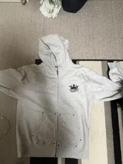 9090 King Logo Pile Stitched Zip Hoodie