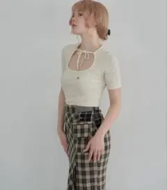 andmary Chelsea ribbon tops ivory