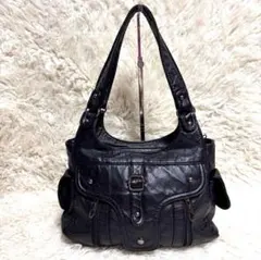 サザビー 本革 変形 2way ショルダーバッグ 金具 黒Y2K スタッズ 