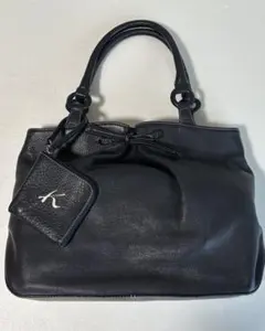 き*ん様 キタムラ　紺　レザートートバッグ