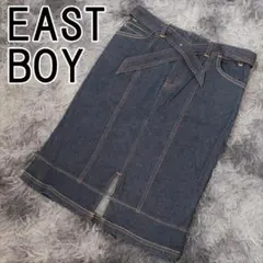 EASTBOY デニムスカート インディゴ スリット ベルト付きのサムネイル
