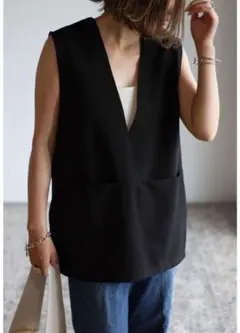 BONJOUR SAGAN フロントポケットベスト