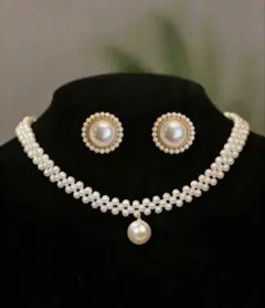 結婚式 前撮り ブライダルアクセサリー ピアス ネックレス セット 二次会披露宴