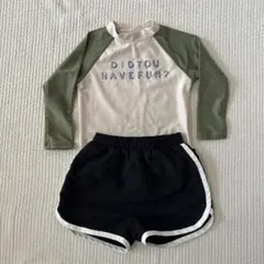 ベビー水着 ラッシュガードとショートパンツセット