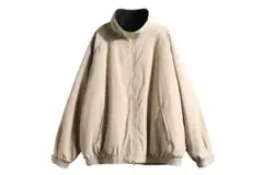 ◎evistub/ルーズフィットフリースジャケット　ベージュ X-SMALL