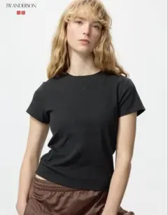 新品タグ付き　UNIQLO JW ANDERSON ユニクロ S ミニT 黒のサムネイル
