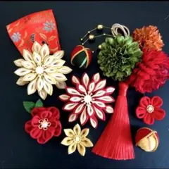 成人式 卒業式髪飾り ちりめん＆シルク