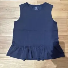 UNIQLO キッズ ノースリーブ ペプラム トップス 140cmのサムネイル