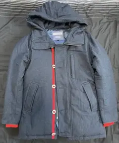 ネイビー フード付き ダウンジャケット