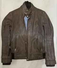 Urban Research グレー羊革（ラム）レザージャケット 38