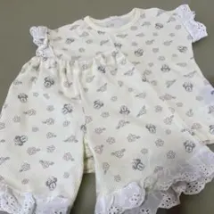 ミニーマウス 花柄フリル付きパジャマ 110cw