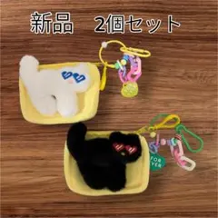 【新品未使用】猫型ポーチ付きキーホルダー 2個セット
