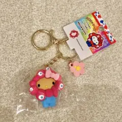 万博 ミャクミャク ハローキティ キーホルダー ぬいぐるみ 日焼け