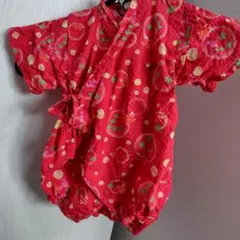 金魚柄の甚平ロンパース(~95cm)