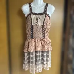 axes femme ノースリーブワンピース ベージュ