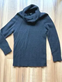 カシミヤ100% タートルネック黒ニット