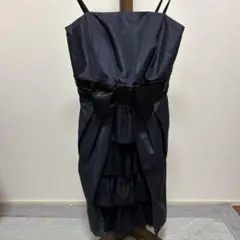 ASHILL ネイビー サテン パーティードレス 美品