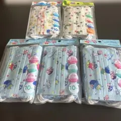 キャラクター柄・星柄マスク 10枚入り 5セット　50枚