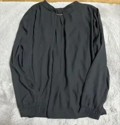 しまむら　レディース黒ブラウス　Mサイズ