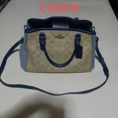 【美品】　コーチ　coach ショルダーバッグ　シグネチャー 　大容量　2way