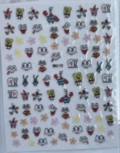 ネイルシール　スポンジボブ